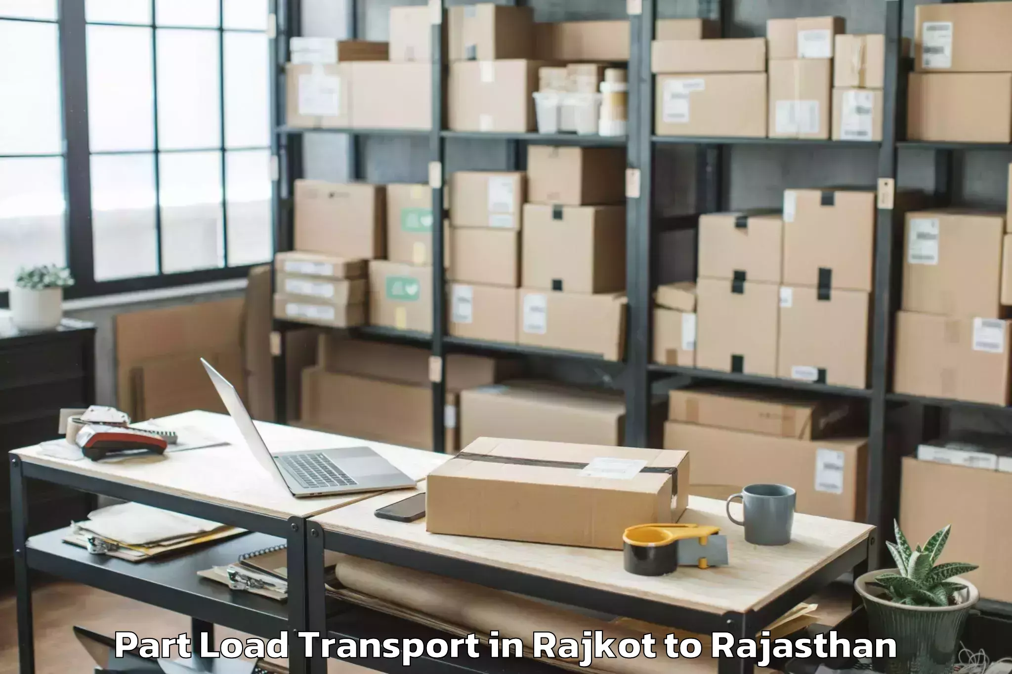 Professional Rajkot to Abu Part Load Transport